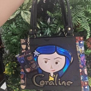 Coraline Blue Graphic Tote Bag - Coraline Design